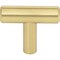 Elements 1-9/16" Overall Length Brushed Gold Naples Cabinet "T" Knob 40BG - alternate 6